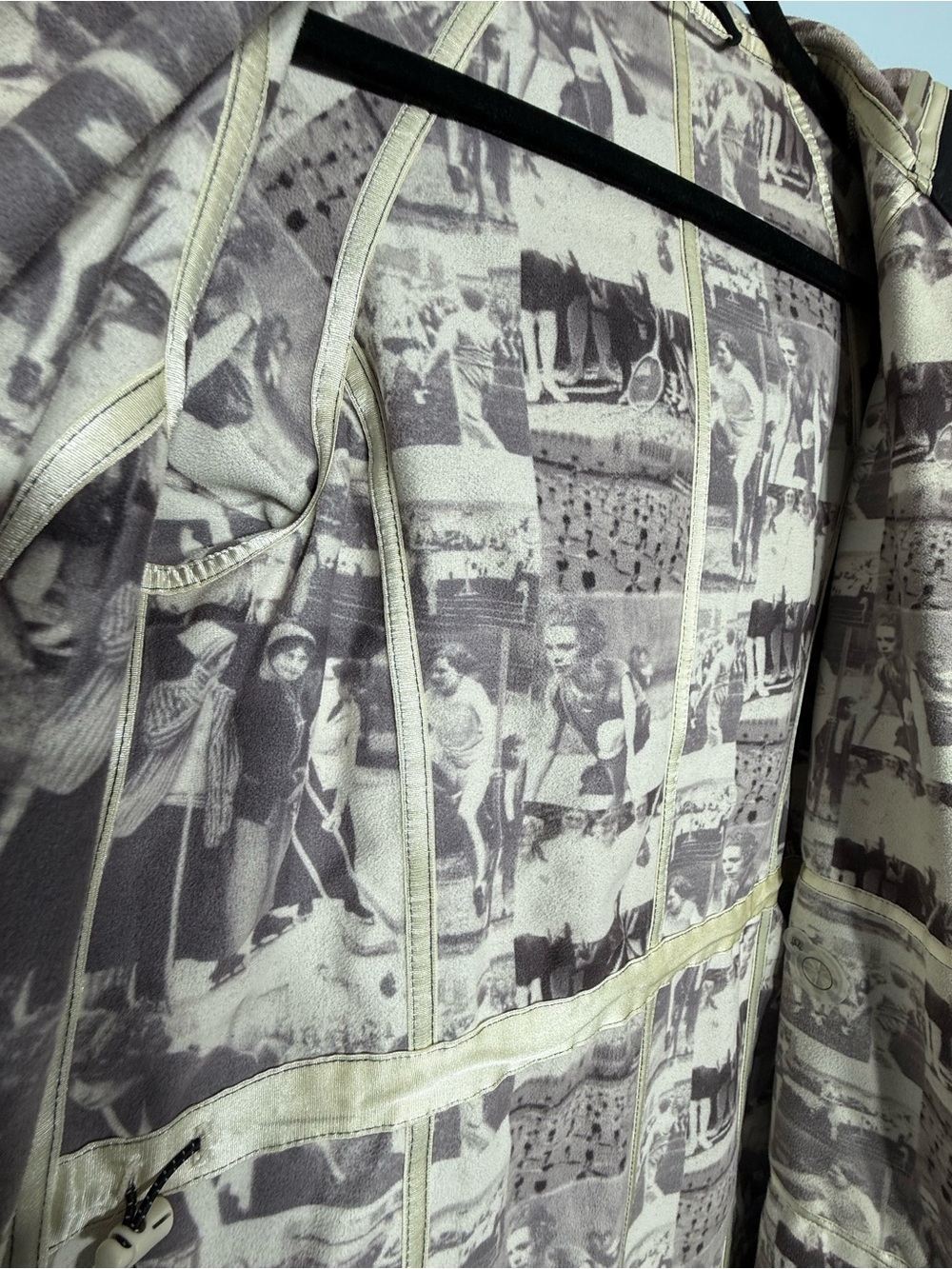 Lululemon Après Yoga Dance in Snow Long Jacket Black Logo Print Vintage Size 6 - Picture 9 of 11